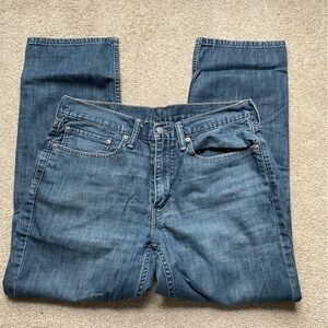 Levi's 514 - Straight Fit - Mens Jeans - 34” x 30” - dark blue denim